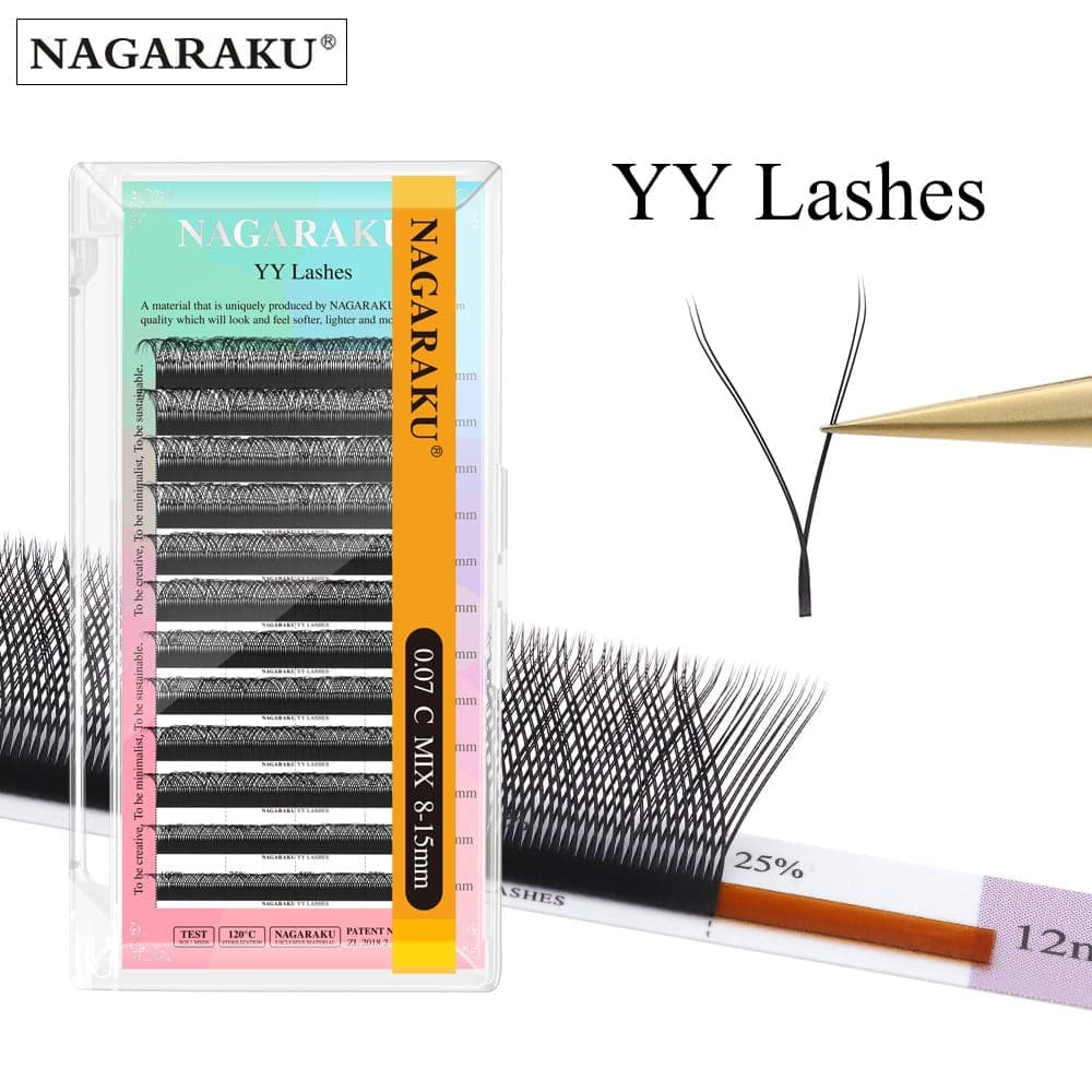 Nagaraku YY Eyelash Extensions 0.07 C 8-14mm Mix